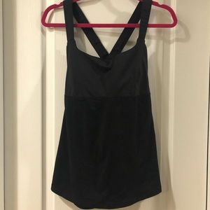 Black lululemon cross back tank
